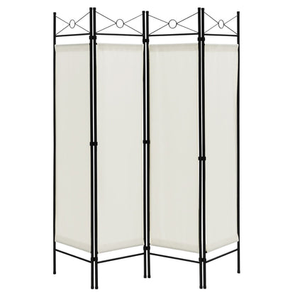 6 Feet 4-Panel Light Weight Room Divider with Polyester Cloth-White