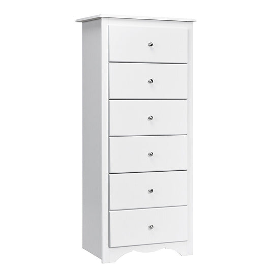 6-Drawer Freestanding Dresser Cabinet-White