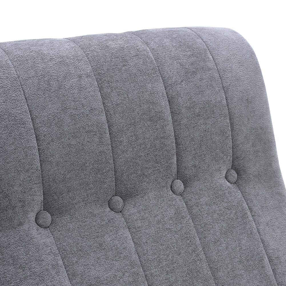 Solid Wood Rocking Chair with Velvet Upholstered