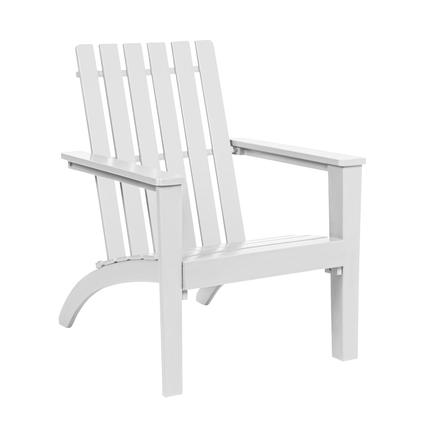 Wood Adirondack Chair with Solid Acacia Wood and 160KG Weight Capacity-White