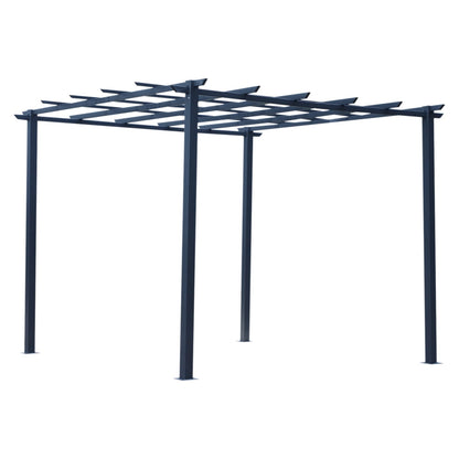 3 x 3 Meter Metal Pergola Gazebo Grape Trellis Climbing Plants Outdoor Sun Shelter Arbours Garden