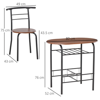 2 Person Dining Table Set 2-Seater Bar Stool and Table Set