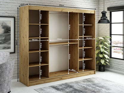 Leto Y4 Sliding Door Wardrobe 250cm