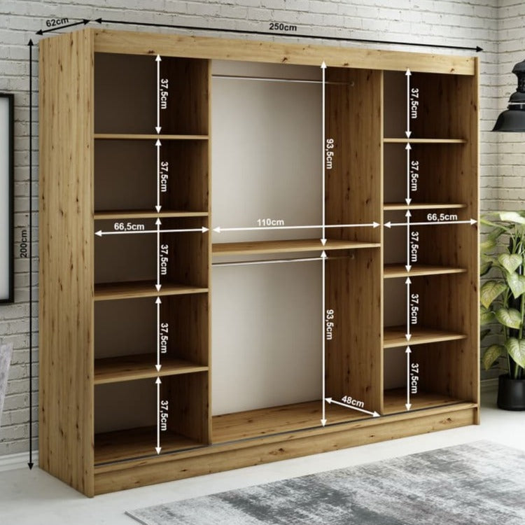 Leto T2 Szafa przesuwna 250 cm