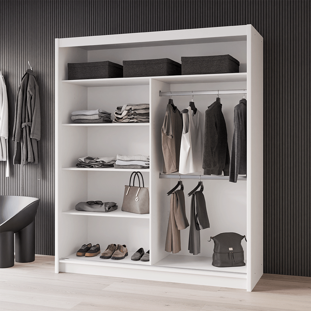 Oak Sonoma Mirrored Sliding Door Wardrobe 180cm – MAYFAIR