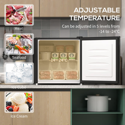 HOMCOM 35L Mini Freezer, -24√¢‚Äû∆í to -14√¢‚Äû∆í Temperature - Black