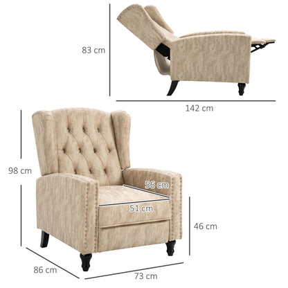 HOMCOM Chesterfield-Style Fotel rozkładany - Beżowy