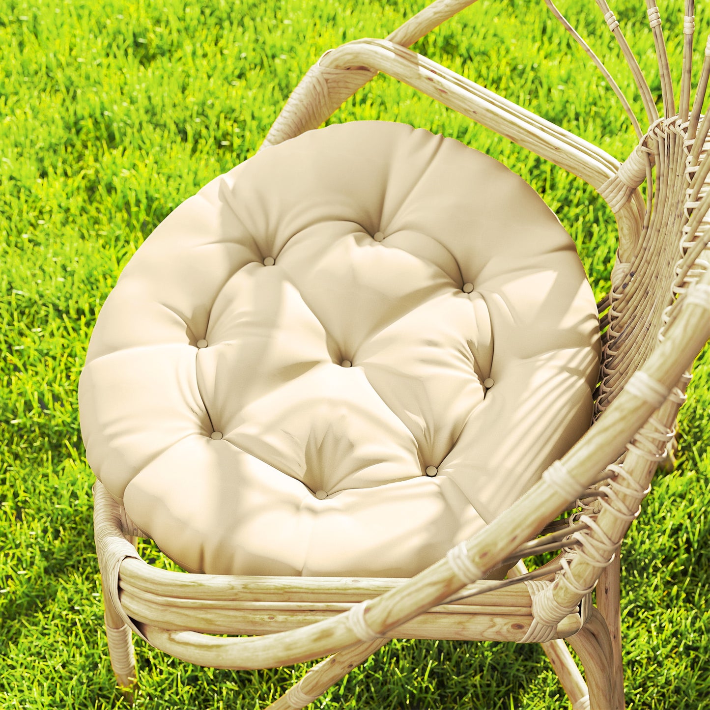 Outsunny Zestaw dwóch poduszek ogrodowych â60cm - beżowy