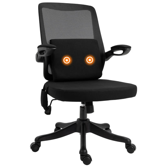 Vinsetto Office Chair 2-Point Massage Executive Ergonomic USB Power Mesh Design 360¡ Swivel with Lumbar Support, Black