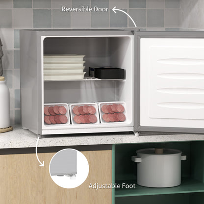 HOMCOM 35L Mini Freezer, -24√¢‚Äû∆í to -14√¢‚Äû∆í Temperature - Grey