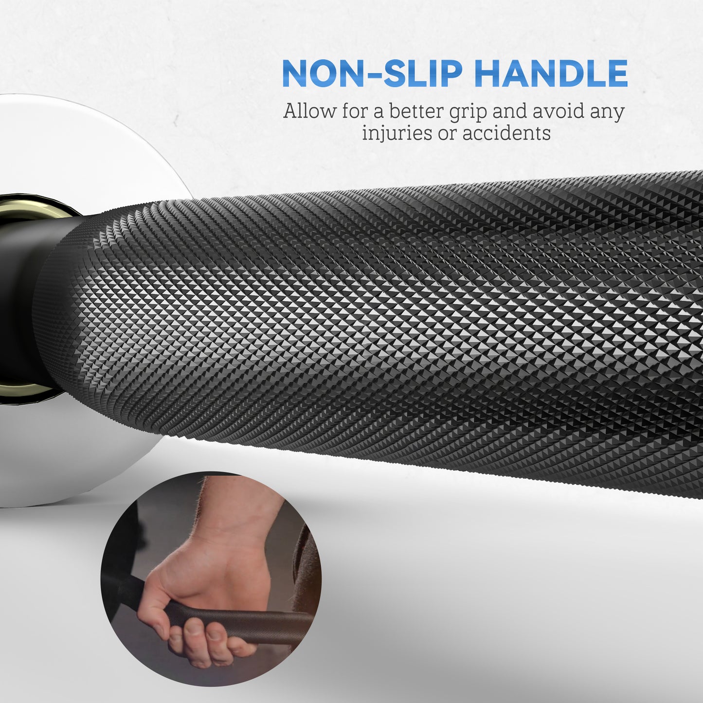 Gryf SPORTNOW EZ Barbell 120 cm do talerzy o średnicy 5 cm, ze sprężynowymi klipsami, 8 kg