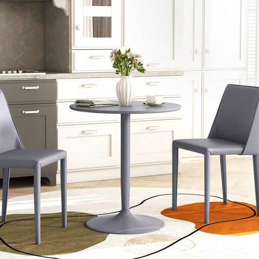 HOMCOM 75H x _70cm Two-Person Minimalistic Dining Table - Grey
