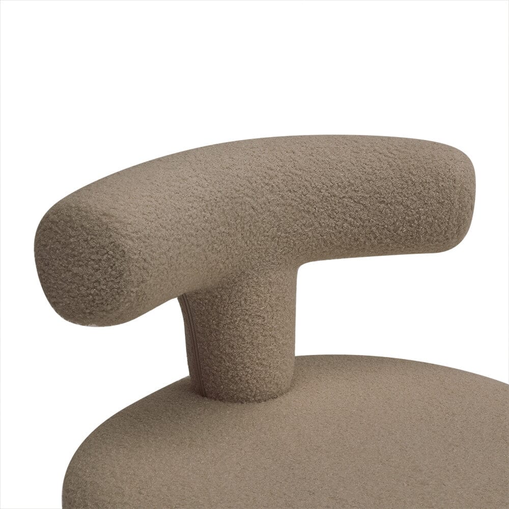 Khaki T-Shaped Children’s Sofa with Teddy Fleece Upholstery
