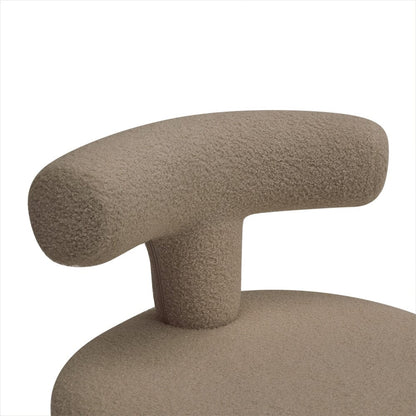 Khaki T-Shaped Children’s Sofa with Teddy Fleece Upholstery
