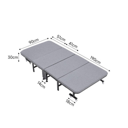 4-Fold Metal Sponge Folding Bed