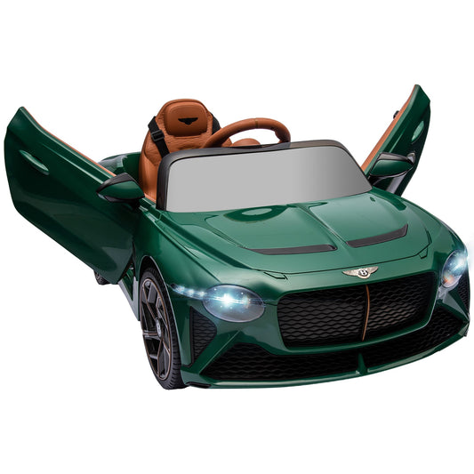 12 Volt Bentley Bacalar Licensed Kids Electric Ride on Car w/ Remote Control, Powered Electric Car w/ Portable Battery, for Kids Aged 3-5, Green