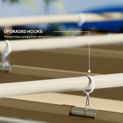 Outsunny 3 x 3m Retractable Roof Metal Pergola - Black