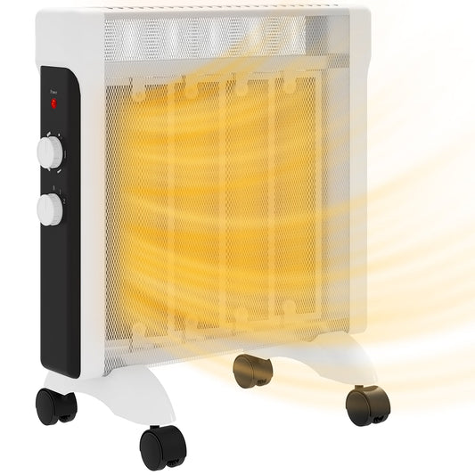 HOMCOM 2kW Electric Heater, 10-45_ Temperature - White