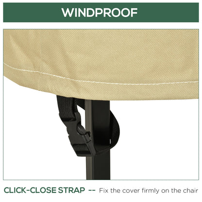 Outsunny 600D Oxford Cloth Wodoodporny Pokrowiec na Meble Wiklinowe Krzesła Ogrodowe Patio Rattanowe Siedzenia Zewnętrzne Ochraniacz L70*W90*H115cm
