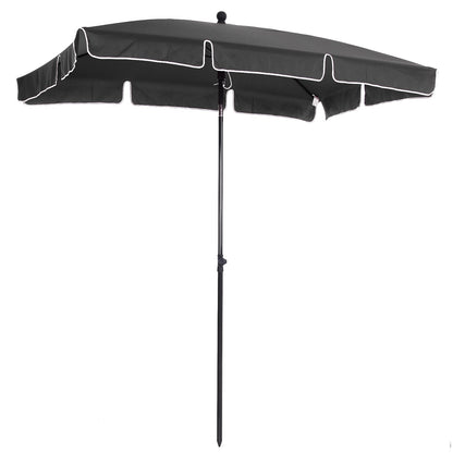 Outsunny Aluminium Sun Umbrella Parasol Patio Garden Rectangular Tilt 2M x 1.25M