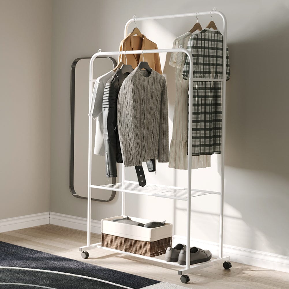 White Indoor Modern Livingroom Clothes Rack