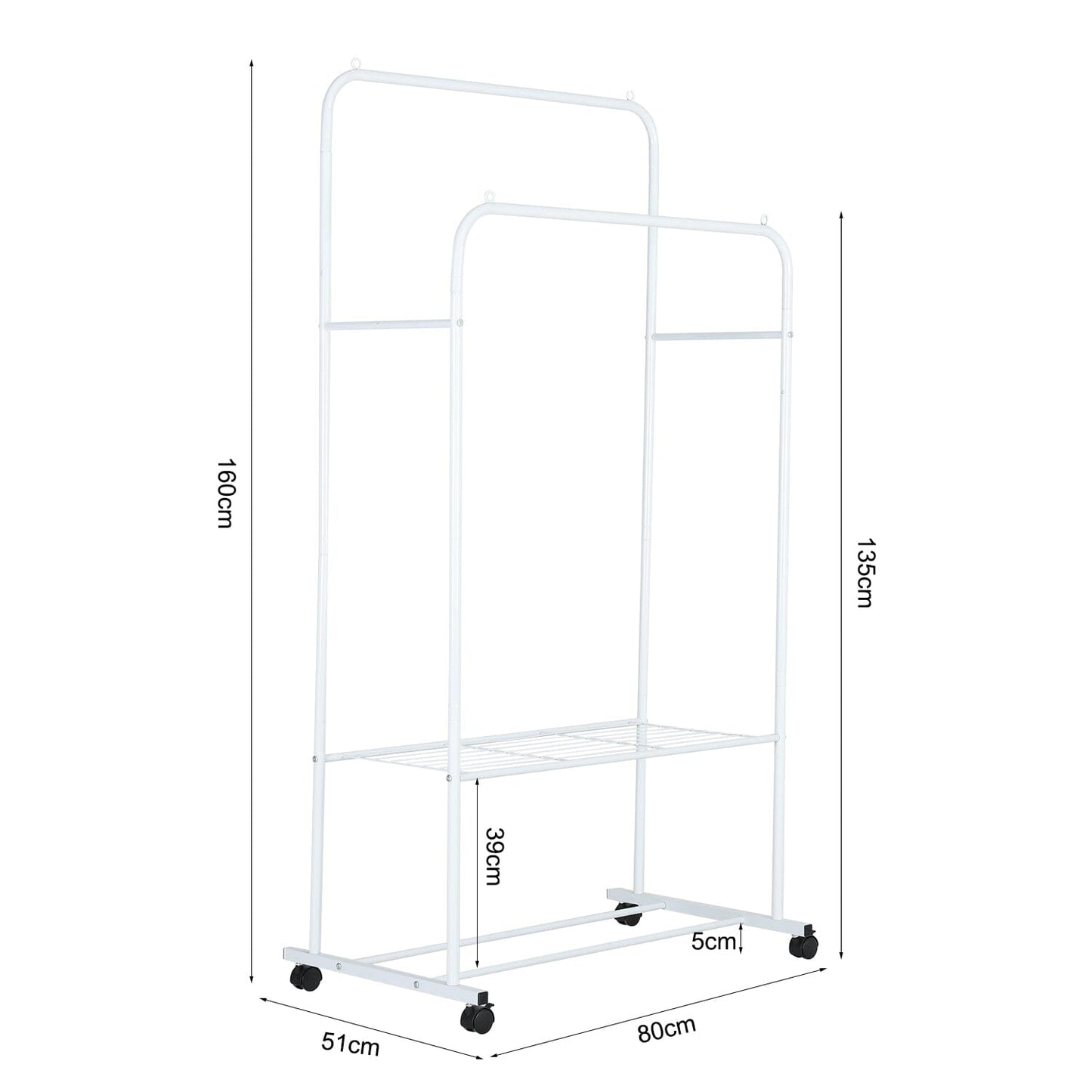 White Indoor Modern Livingroom Clothes Rack