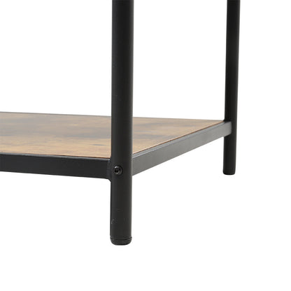 90cm W Industrial Wooden Coffee Table with Wire Basket Storage Top