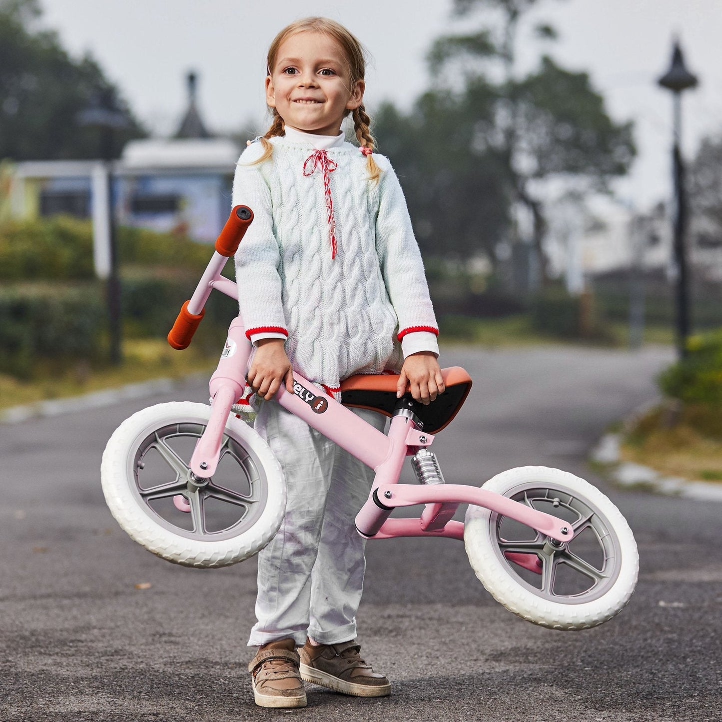 Toddler Balance Bike No Pedal Walk Training Pink