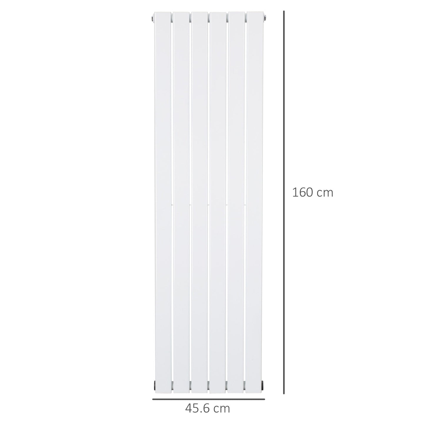 46 x 160cm Space Heater, Water-filled Heater for Home, Horizontal Designer Radiators, Quick Warm up, Living room, Study, Bathrooms, White