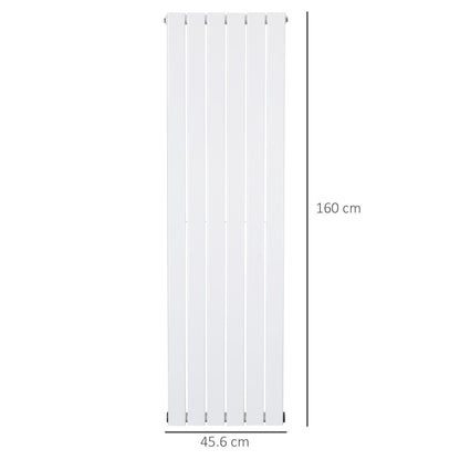 46 x 160cm Space Heater, Water-filled Heater for Home, Horizontal Designer Radiators, Quick Warm up, Living room, Study, Bathrooms, White