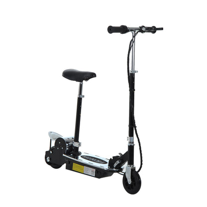 HOMCOM Foldable Powered Scooter with Adjustable Seat, Brake, Black