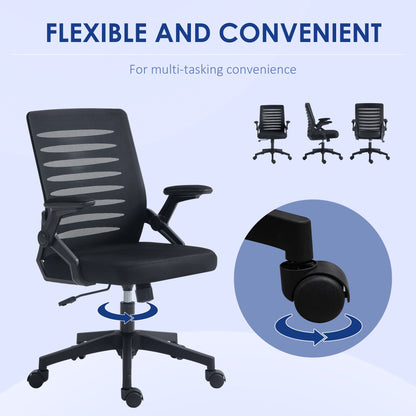 Vinsetto Mesh Office Chair, Swivel Task Computer Chair for Home with Lumbar Support