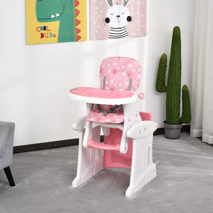 3-in-1 Baby Booster High Chair Seat Pink