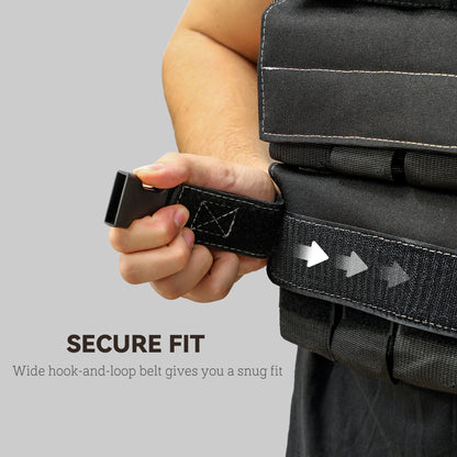 SPORTNOW 15KG Adjustable Weighted Vest, Running Weight Vest, with 30 Metal Weights, Reflective Strips, for Running, Exercise