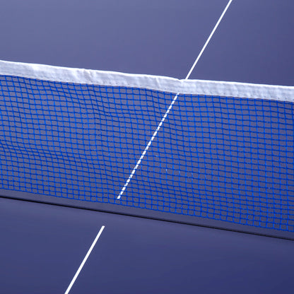 HOMCOM 6ft 182cm Mini Table Tennis Table Folding Ping Pong Table with Net Multi-Use Table for Indoor Outdoor Game, Blue
