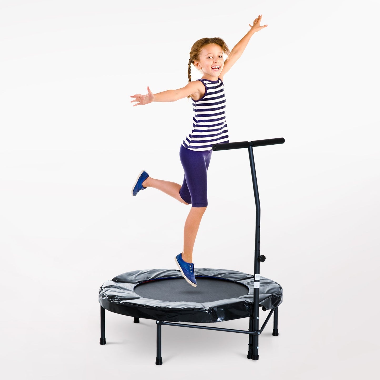 Trampoline Rebounder Adjustable Jumper, 40" - Black