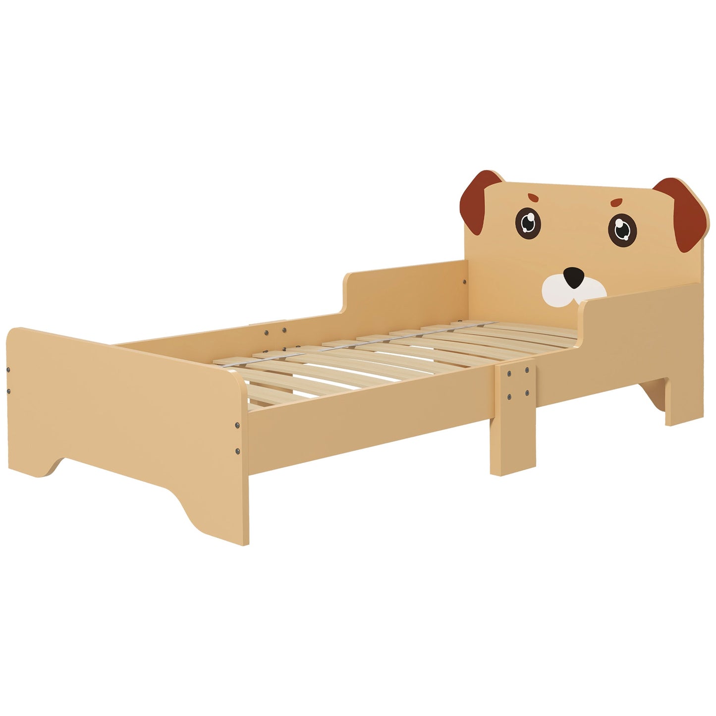 ZONEKIZ Puppy-Themed Kids Bed, for Ages 3-6 Years, 143 x 74 x 58cm