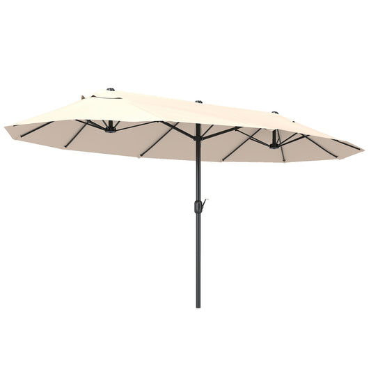 Outsunny 4,6m dwustronny parasol tarasowy parasol słoneczny-beżowy