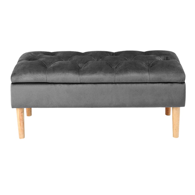 100cm Velvet Upholstered Storage Bench