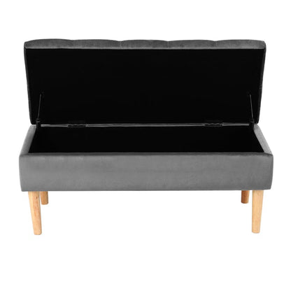 100cm Velvet Upholstered Storage Bench