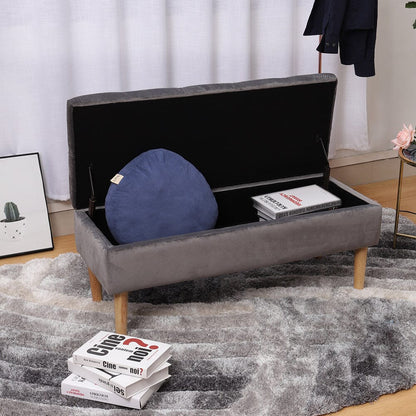 100cm Velvet Upholstered Storage Bench