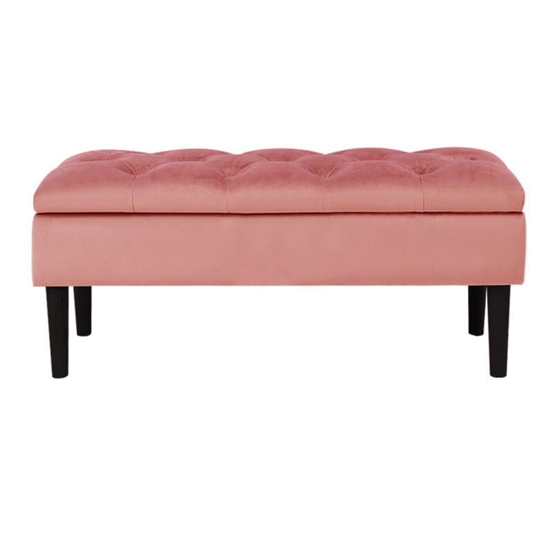 100cm Velvet Upholstered Storage Bench