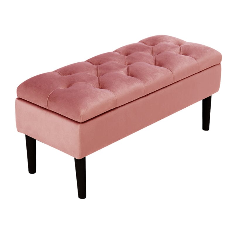 100cm Velvet Upholstered Storage Bench