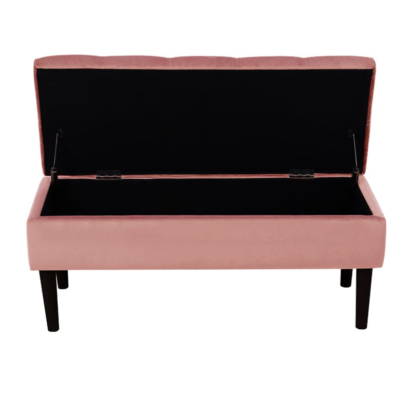 100cm Velvet Upholstered Storage Bench