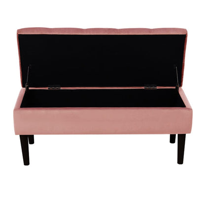 100cm Velvet Upholstered Storage Bench