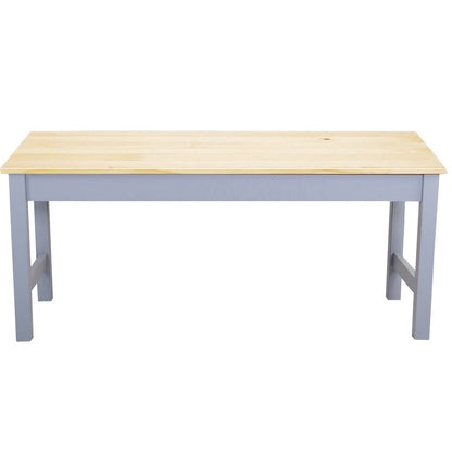 Natural Solid Pine Wood Bench