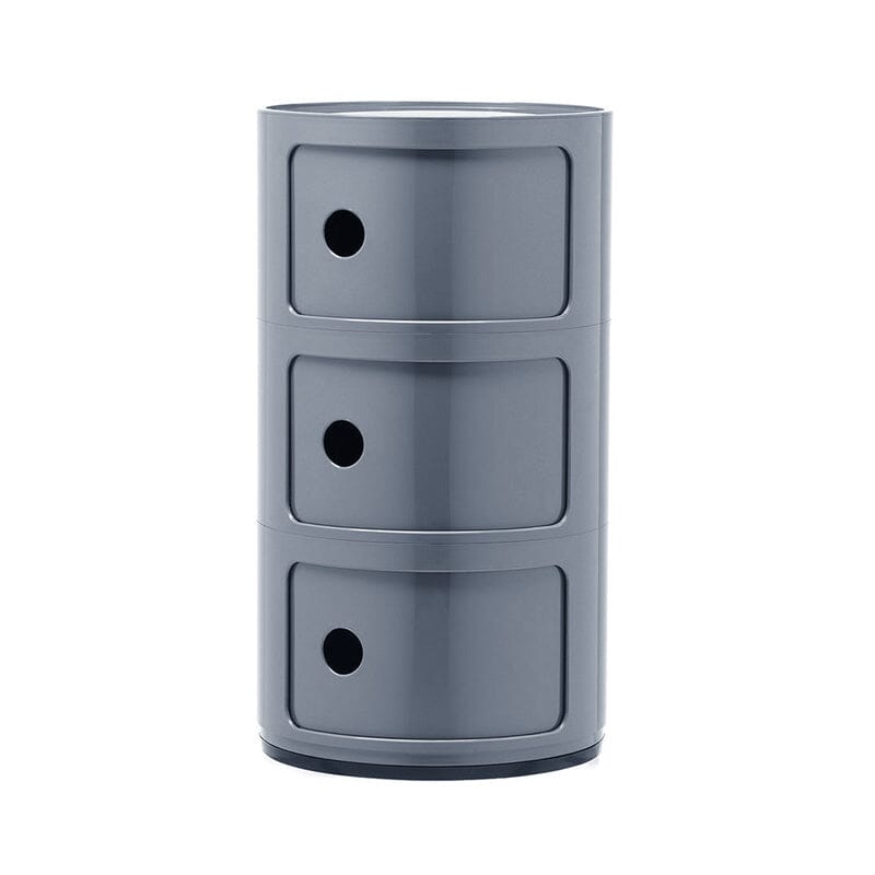 58cm Height Cylindrical 3-Tier Plastic Storage 3 Drawer Unit