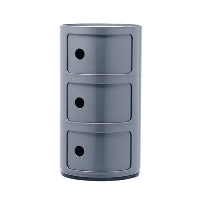 58cm Height Cylindrical 3-Tier Plastic Storage 3 Drawer Unit