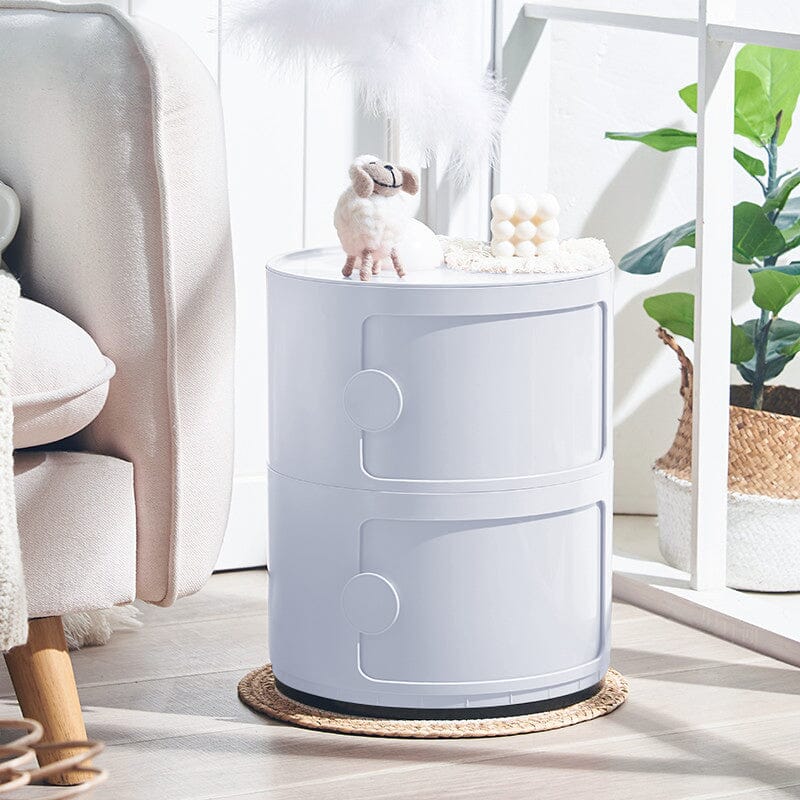 Round 2-Tier Drawer Storage Unit Organizer