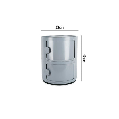 Round 2-Tier Drawer Storage Unit Organizer